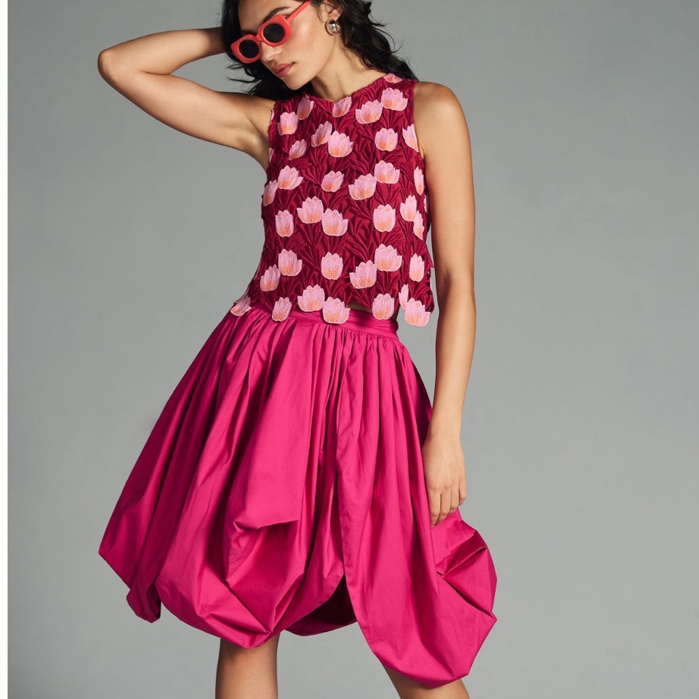 NWT Anthropologie Sunday in Brooklyn Scalloped Bubble Skirt Size XL